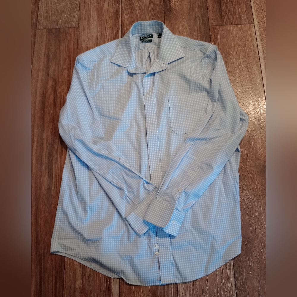 Lauren Ralph Lauren Men’s Regular-Fit Plaid Stretch Dress Shirt